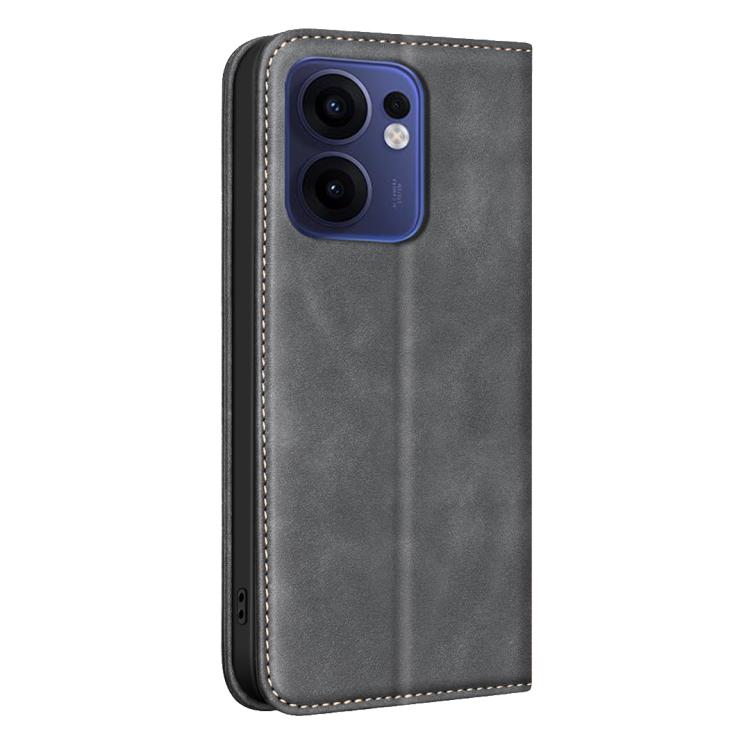 For OPPO Reno13 F 5G BINFEN COLOR Calfskin Texture Magnetic RFID Vegan Leather Phone Case
