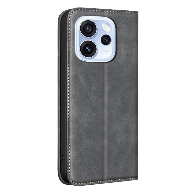 For OPPO Reno15 5G Global BINFEN COLOR Calfskin Texture Magnetic RFID Vegan Leather Phone Case