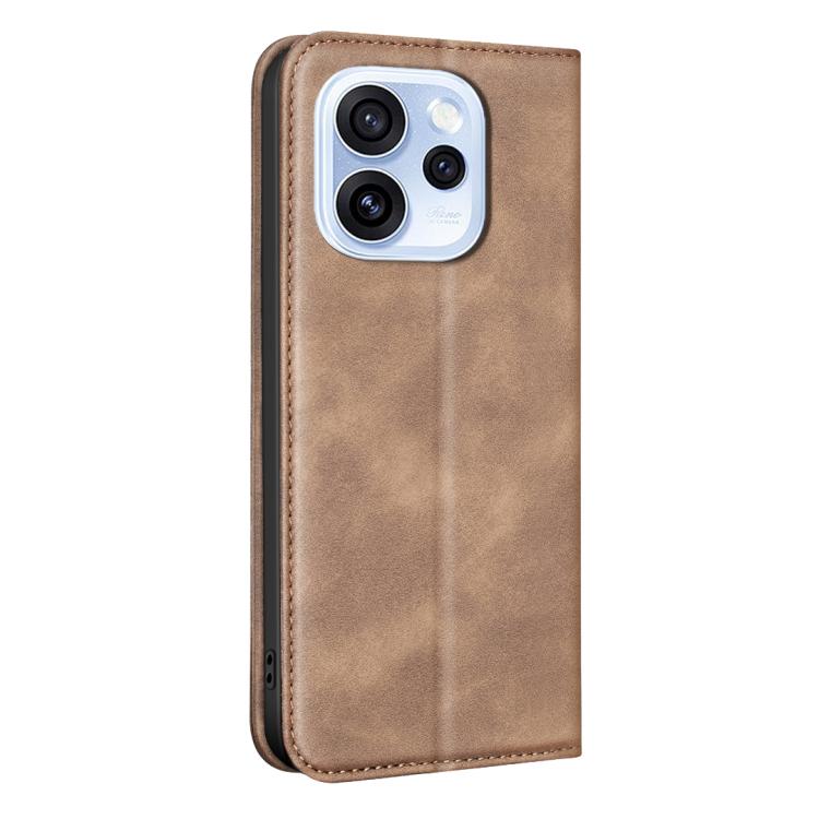 For OPPO Reno15 5G Global BINFEN COLOR Calfskin Texture Magnetic RFID Vegan Leather Phone Case