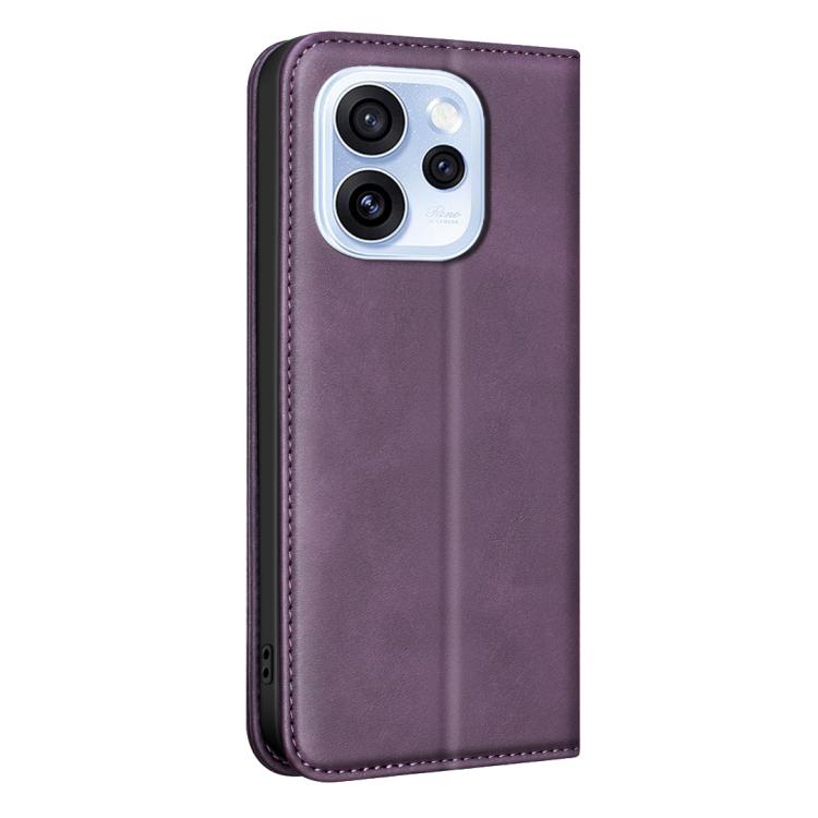 For OPPO Reno15 5G Global BINFEN COLOR Calfskin Texture Magnetic RFID Vegan Leather Phone Case