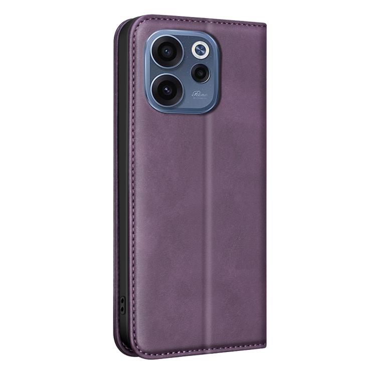 For OPPO Reno15 F 5G Global BINFEN COLOR Calfskin Texture Magnetic RFID Vegan Leather Phone Case