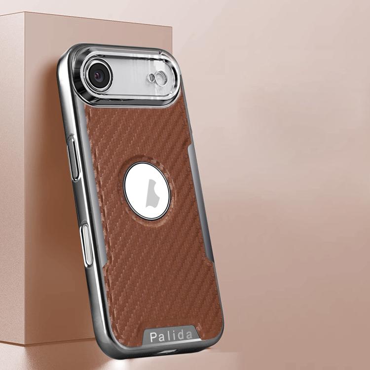 For iPhone Air Palida Y7 Electroplated Carbon Fiber Texture Lens Film Phone Case