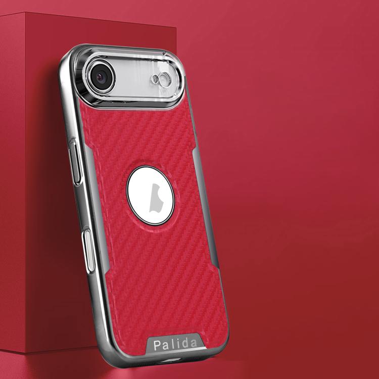 For iPhone Air Palida Y7 Electroplated Carbon Fiber Texture Lens Film Phone Case
