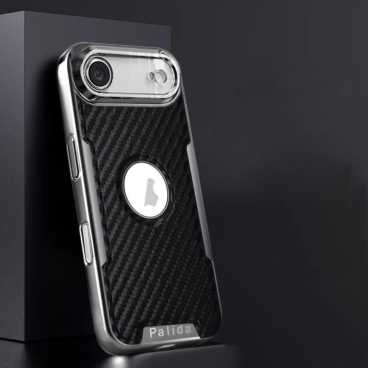 For iPhone Air Palida Y7 Electroplated Carbon Fiber Texture Lens Film Phone Case