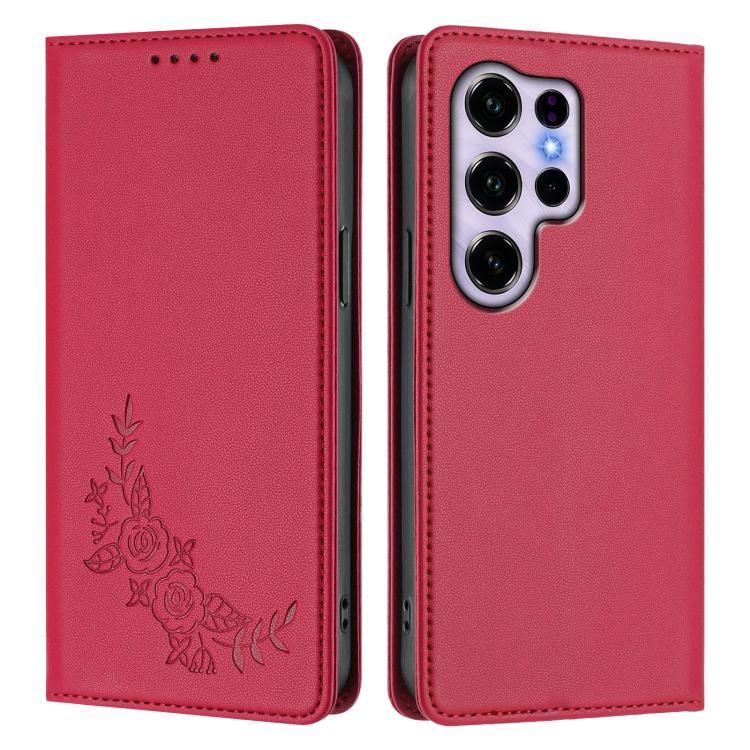 For Oukitel C2 4G 2025 Peony Embossed Magnetic RFID Vegan Leather Phone Case