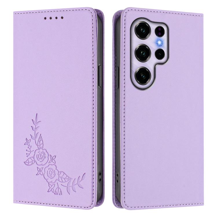 For Oukitel C2 4G 2025 Peony Embossed Magnetic RFID Vegan Leather Phone Case