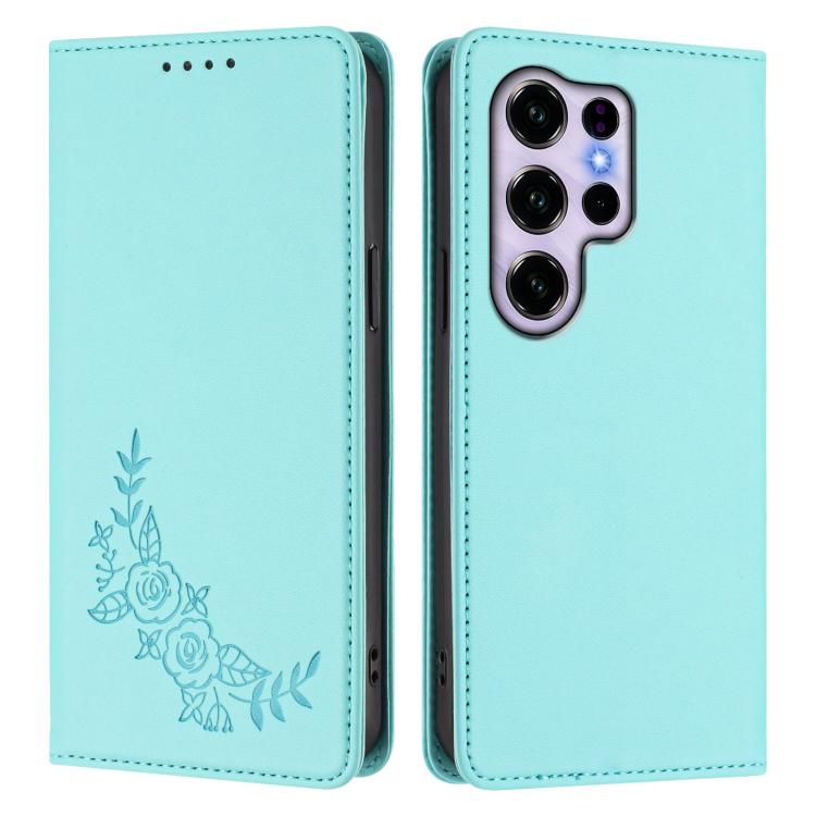 For Oukitel C2 4G 2025 Peony Embossed Magnetic RFID Vegan Leather Phone Case