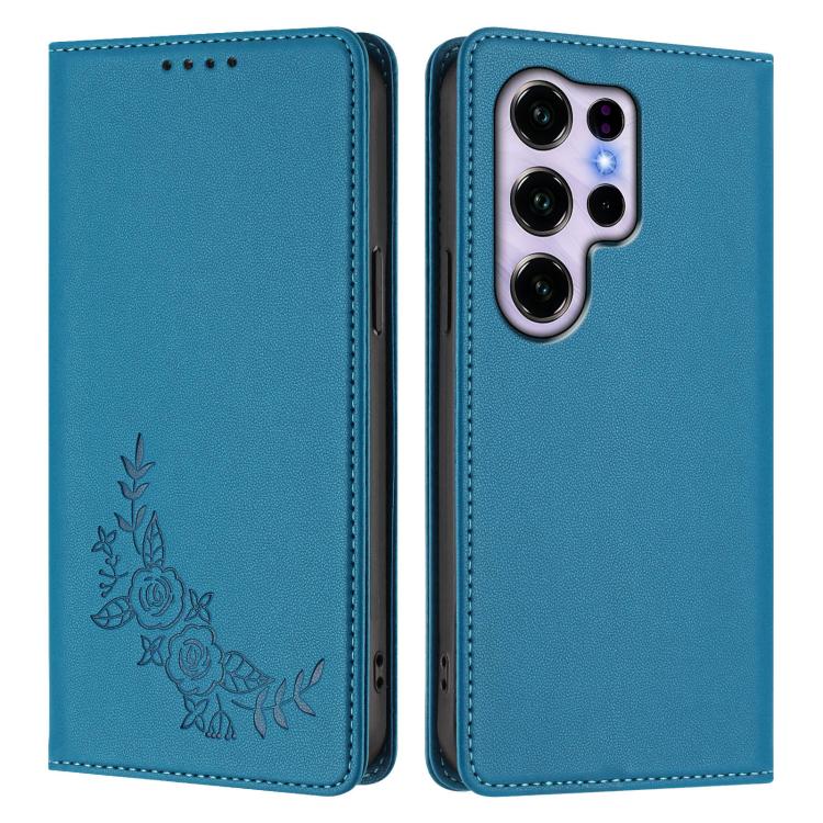 For Oukitel C2 4G 2025 Peony Embossed Magnetic RFID Vegan Leather Phone Case