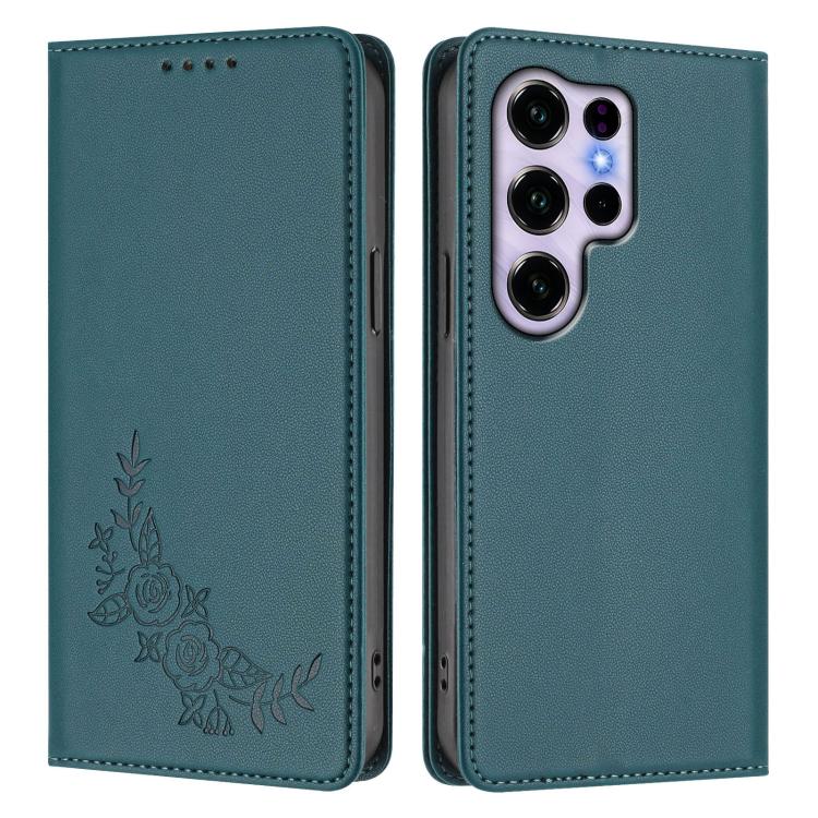 For Oukitel C2 4G 2025 Peony Embossed Magnetic RFID Vegan Leather Phone Case
