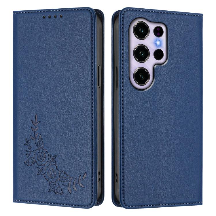 For Oukitel C2 4G 2025 Peony Embossed Magnetic RFID Vegan Leather Phone Case