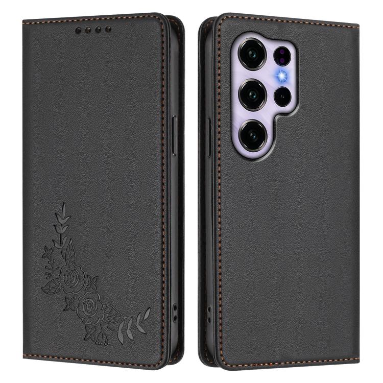 For Oukitel C2 4G 2025 Peony Embossed Magnetic RFID Vegan Leather Phone Case
