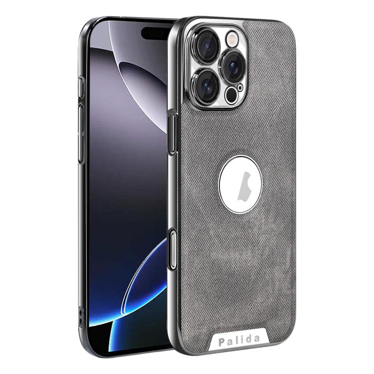 For iPhone 16 Pro Max Palida Y13 Mecha Denim Texture Full Coverage Phone Case