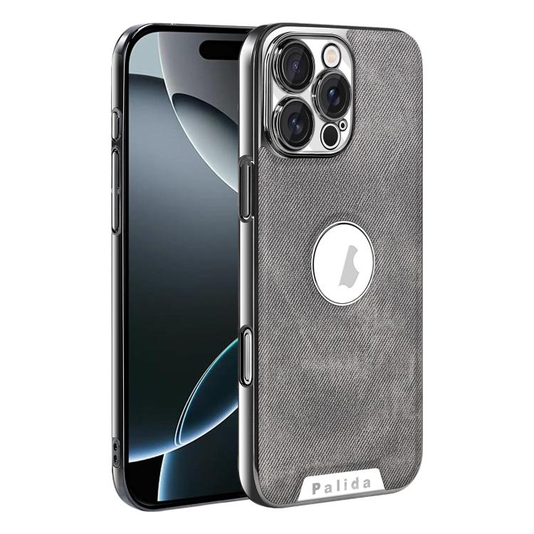 For iPhone 16 Pro Palida Y13 Mecha Denim Texture Full Coverage Phone Case