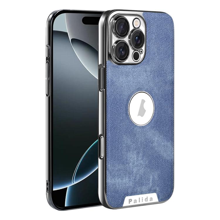 For iPhone 16 Pro Palida Y13 Mecha Denim Texture Full Coverage Phone Case