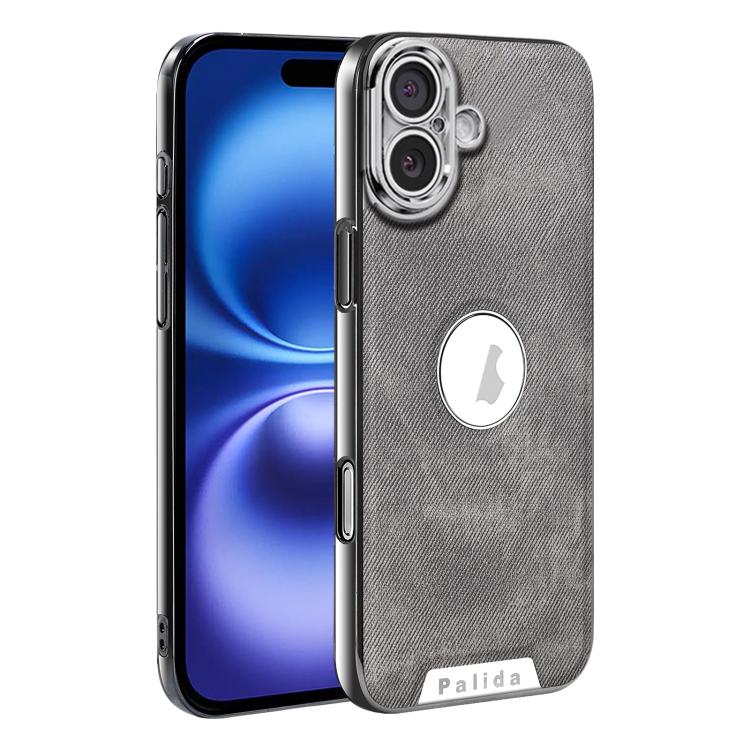For iPhone 16 Palida Y13 Mecha Denim Texture Full Coverage Phone Case