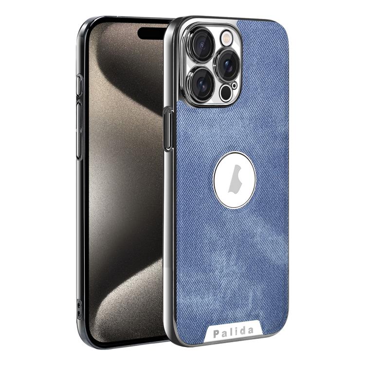 For iPhone 15 Pro Palida Y13 Mecha Denim Texture Full Coverage Phone Case