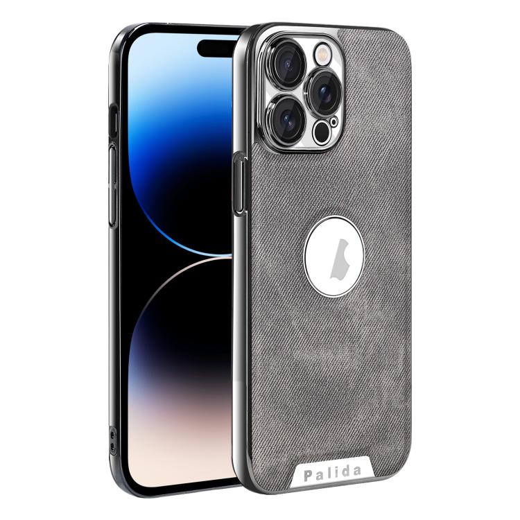 For iPhone 14 Pro Max Palida Y13 Mecha Denim Texture Full Coverage Phone Case