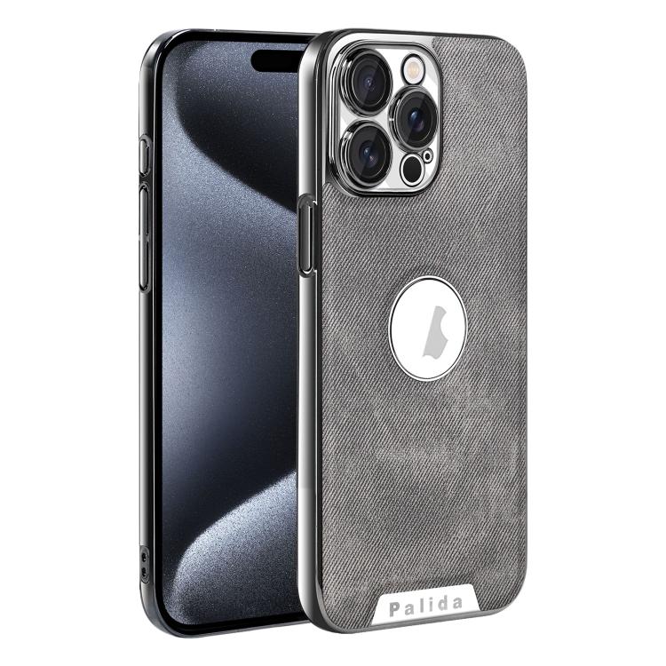 For iPhone 15 Pro Max Palida Y13 Mecha Denim Texture Full Coverage Phone Case