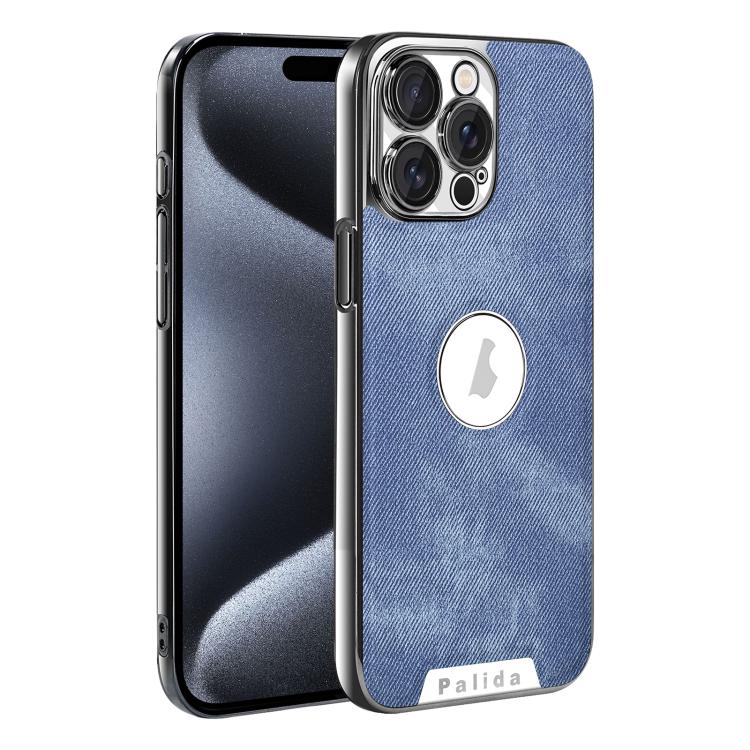 For iPhone 15 Pro Max Palida Y13 Mecha Denim Texture Full Coverage Phone Case
