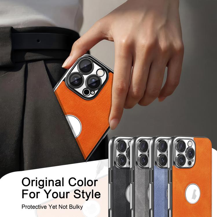 For iPhone 15 Palida Y13 Mecha Denim Texture Full Coverage Phone Case