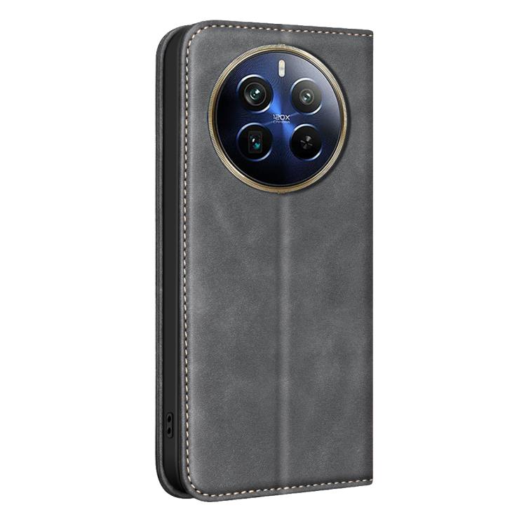 For Realme 12 Pro/12 Pro+ Global BINFEN COLOR Calfskin Texture Magnetic RFID Vegan Leather Phone Case