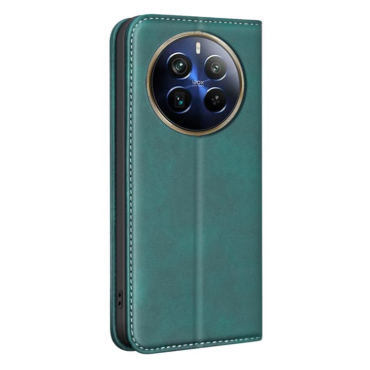 For Realme 12 Pro/12 Pro+ Global BINFEN COLOR Calfskin Texture Magnetic RFID Vegan Leather Phone Case