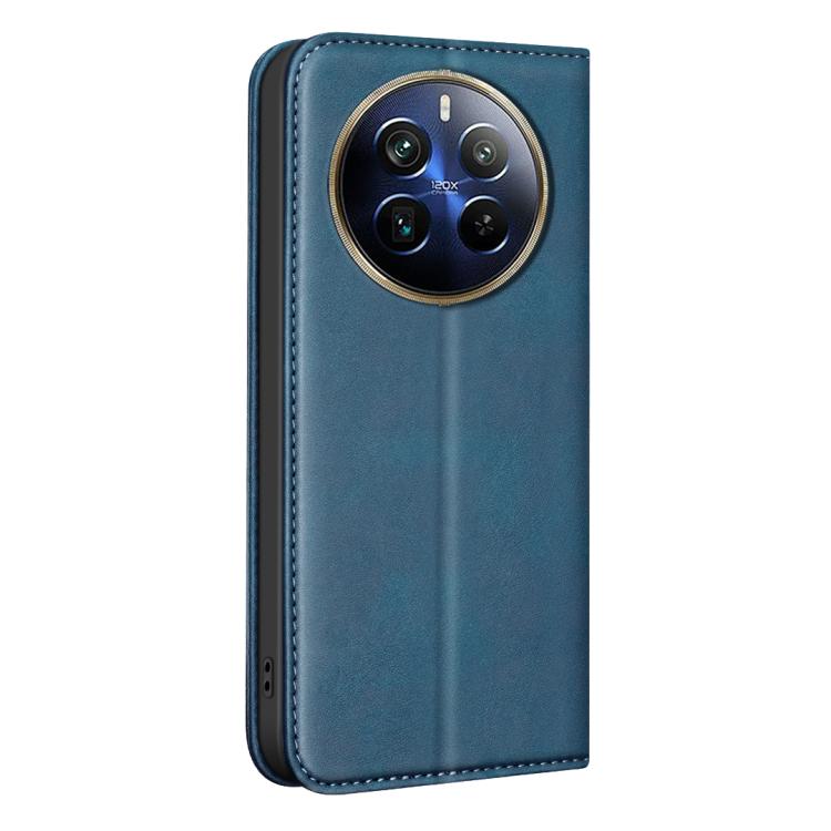 For Realme 12 Pro/12 Pro+ Global BINFEN COLOR Calfskin Texture Magnetic RFID Vegan Leather Phone Case