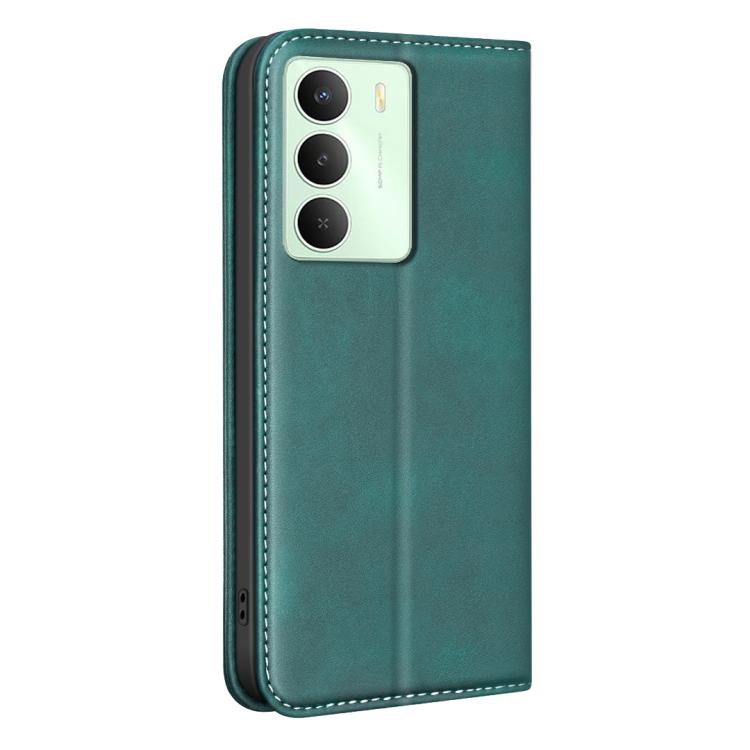 For Realme 14X Global BINFEN COLOR Calfskin Texture Magnetic RFID Vegan Leather Phone Case