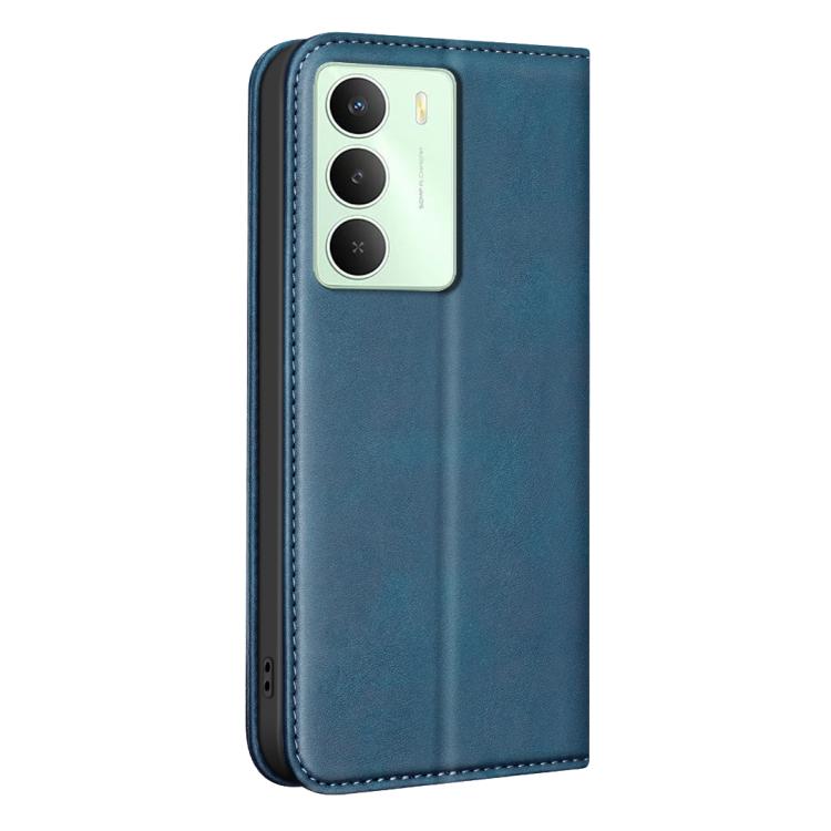 For Realme 14X Global BINFEN COLOR Calfskin Texture Magnetic RFID Vegan Leather Phone Case