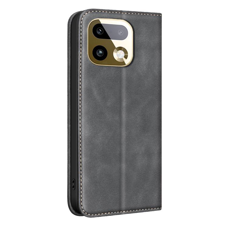 For Realme 16 Pro+ 5G BINFEN COLOR Calfskin Texture Magnetic RFID Vegan Leather Phone Case