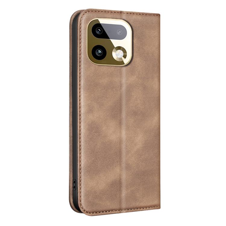 For Realme 16 Pro+ 5G BINFEN COLOR Calfskin Texture Magnetic RFID Vegan Leather Phone Case