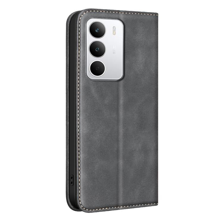 For Realme C71 4G Global BINFEN COLOR Calfskin Texture Magnetic RFID Vegan Leather Phone Case