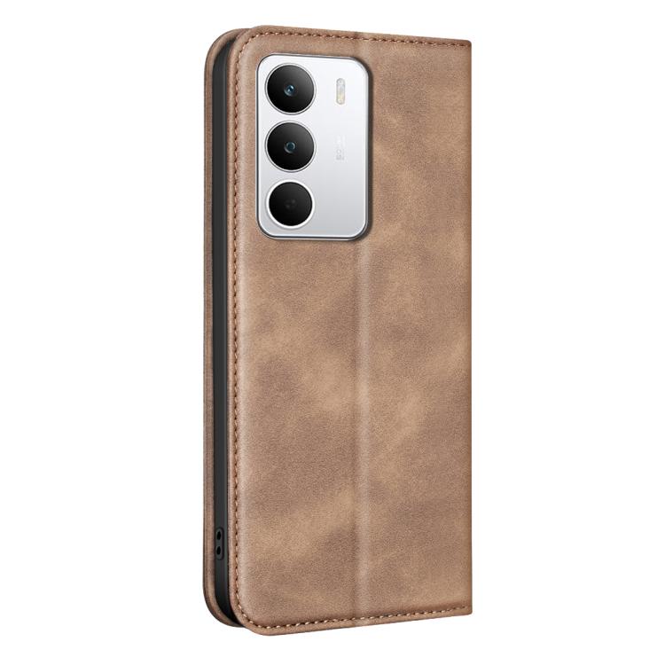 For Realme C71 4G Global BINFEN COLOR Calfskin Texture Magnetic RFID Vegan Leather Phone Case
