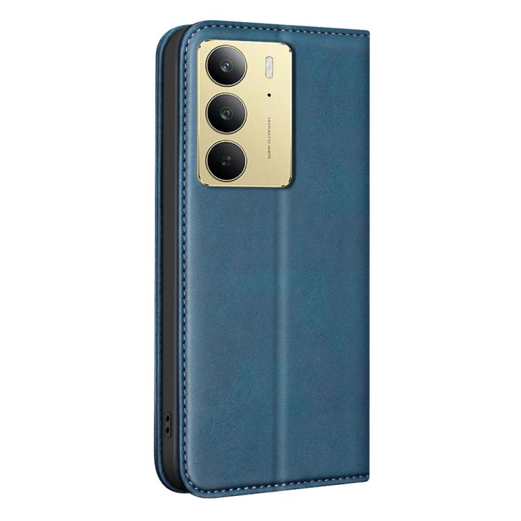 For Realme C75 4G BINFEN COLOR Calfskin Texture Magnetic RFID Vegan Leather Phone Case