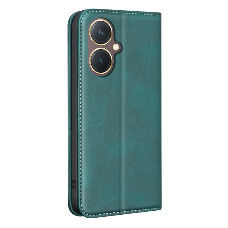 For vivo Y27 4G BINFEN COLOR Calfskin Texture Magnetic RFID Vegan Leather Phone Case