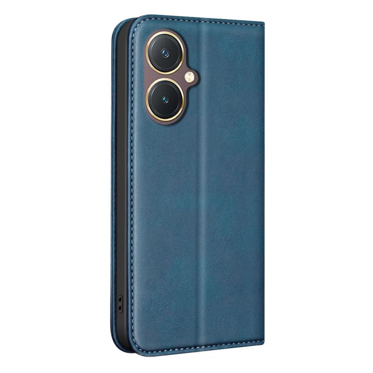 For vivo Y27 4G BINFEN COLOR Calfskin Texture Magnetic RFID Vegan Leather Phone Case