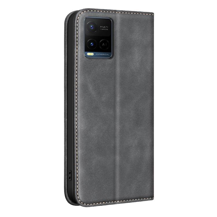 For vivo Y21 5G 2026/Y05 4G BINFEN COLOR Calfskin Texture Magnetic RFID Vegan Leather Phone Case
