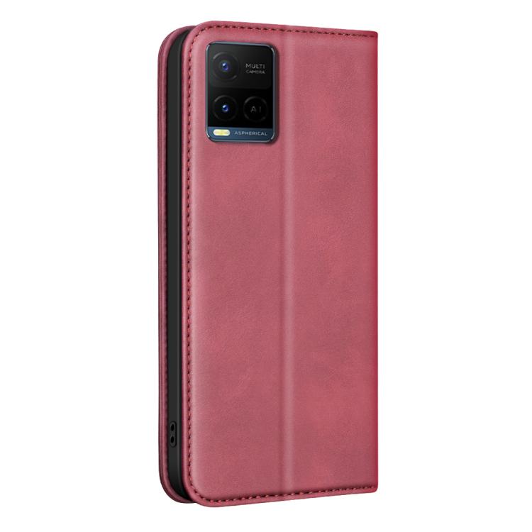 For vivo Y21 5G 2026/Y05 4G BINFEN COLOR Calfskin Texture Magnetic RFID Vegan Leather Phone Case