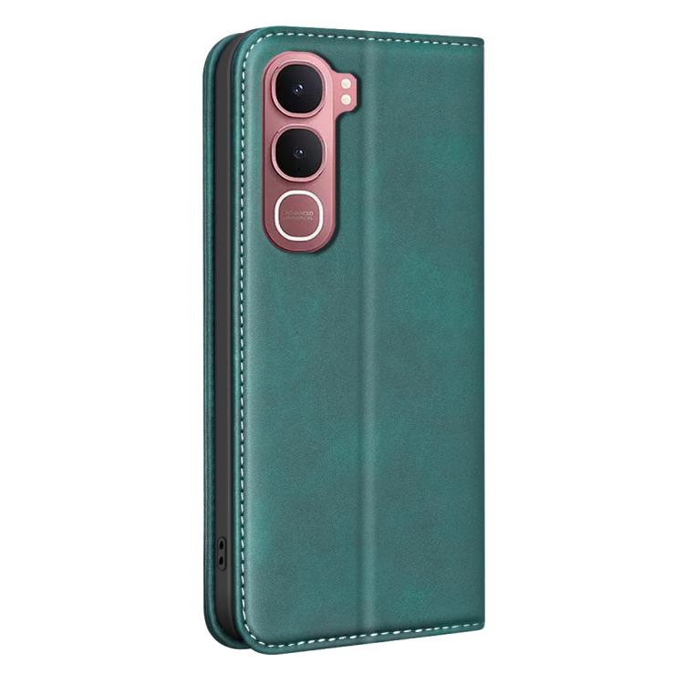 For vivo Y31 5G BINFEN COLOR Calfskin Texture Magnetic RFID Vegan Leather Phone Case