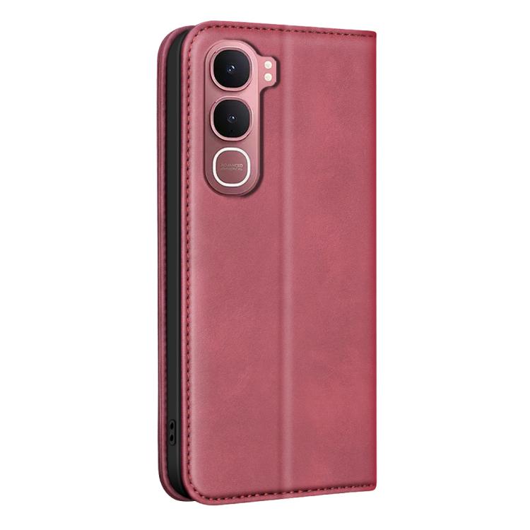 For vivo Y31 5G BINFEN COLOR Calfskin Texture Magnetic RFID Vegan Leather Phone Case