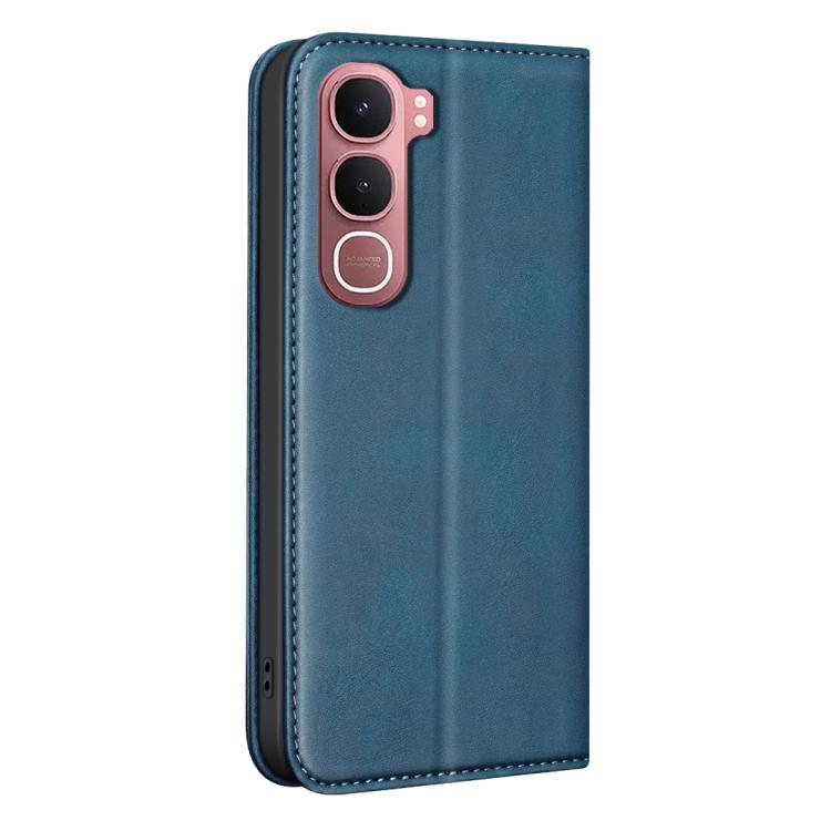 For vivo Y31 5G BINFEN COLOR Calfskin Texture Magnetic RFID Vegan Leather Phone Case