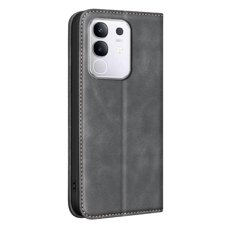 For vivo Y29 4G BINFEN COLOR Calfskin Texture Magnetic RFID Vegan Leather Phone Case