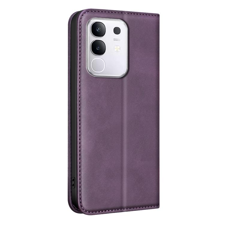 For vivo Y29 4G BINFEN COLOR Calfskin Texture Magnetic RFID Vegan Leather Phone Case