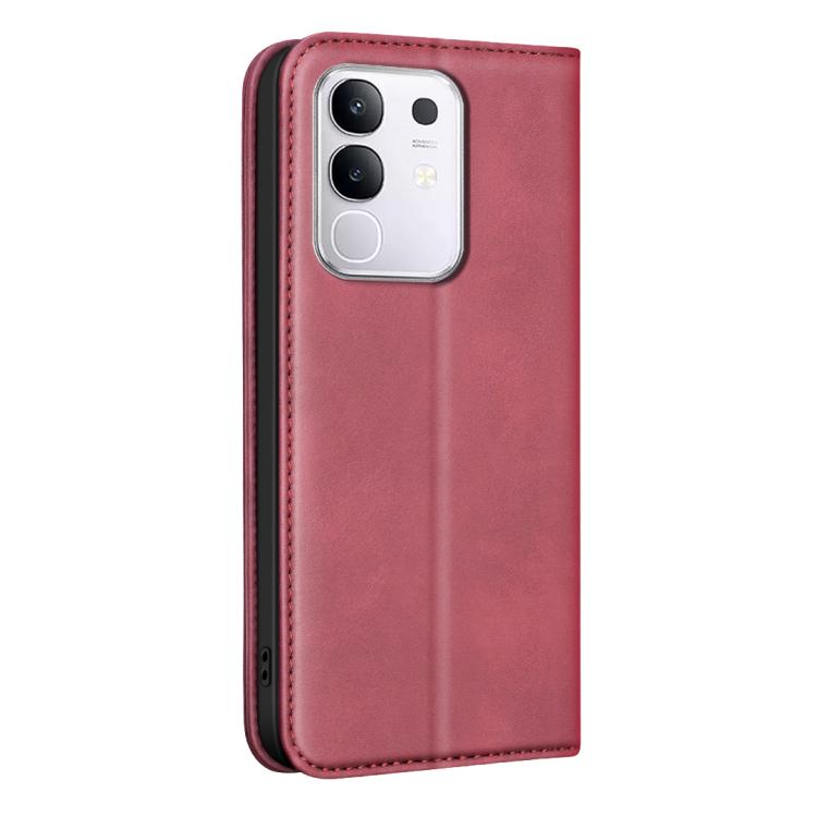 For vivo Y29 4G BINFEN COLOR Calfskin Texture Magnetic RFID Vegan Leather Phone Case