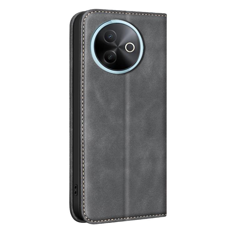For vivo Y39 5G BINFEN COLOR Calfskin Texture Magnetic RFID Vegan Leather Phone Case