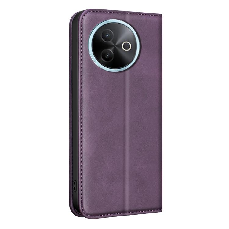 For vivo Y39 5G BINFEN COLOR Calfskin Texture Magnetic RFID Vegan Leather Phone Case