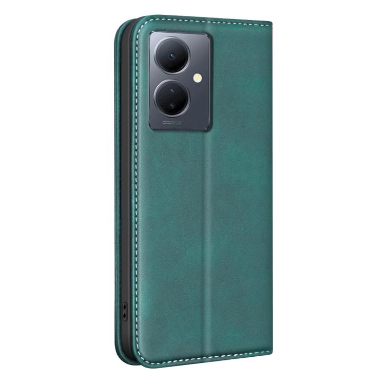 For vivo Y78 / Y36 BINFEN COLOR Calfskin Texture Magnetic RFID Vegan Leather Phone Case