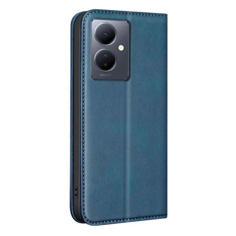 For vivo Y78 / Y36 BINFEN COLOR Calfskin Texture Magnetic RFID Vegan Leather Phone Case