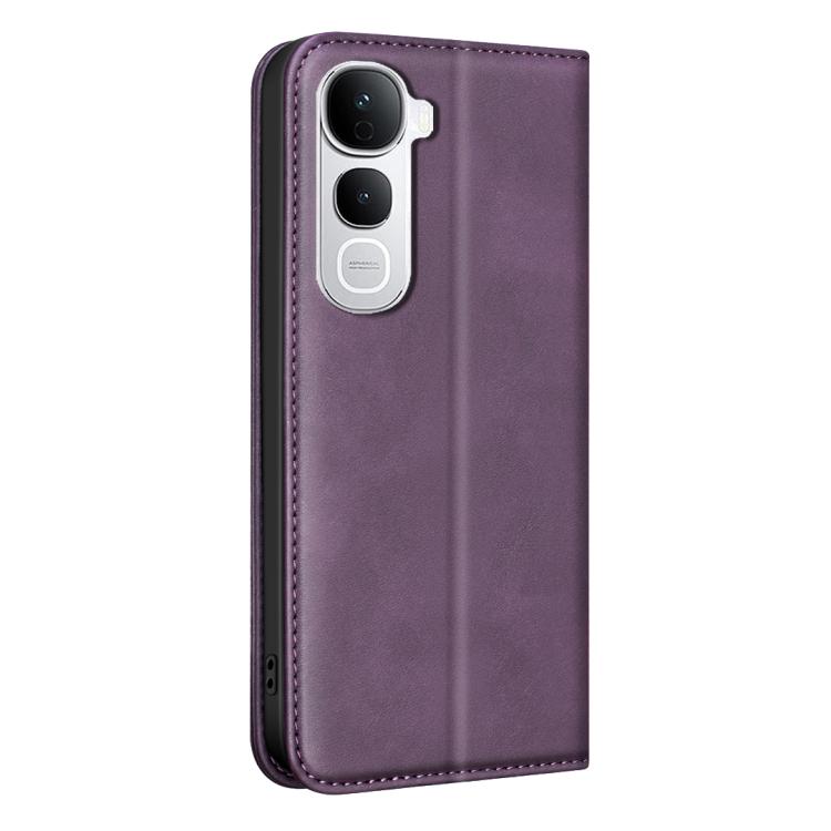 For vivo Y400 Pro 5G BINFEN COLOR Calfskin Texture Magnetic RFID Vegan Leather Phone Case