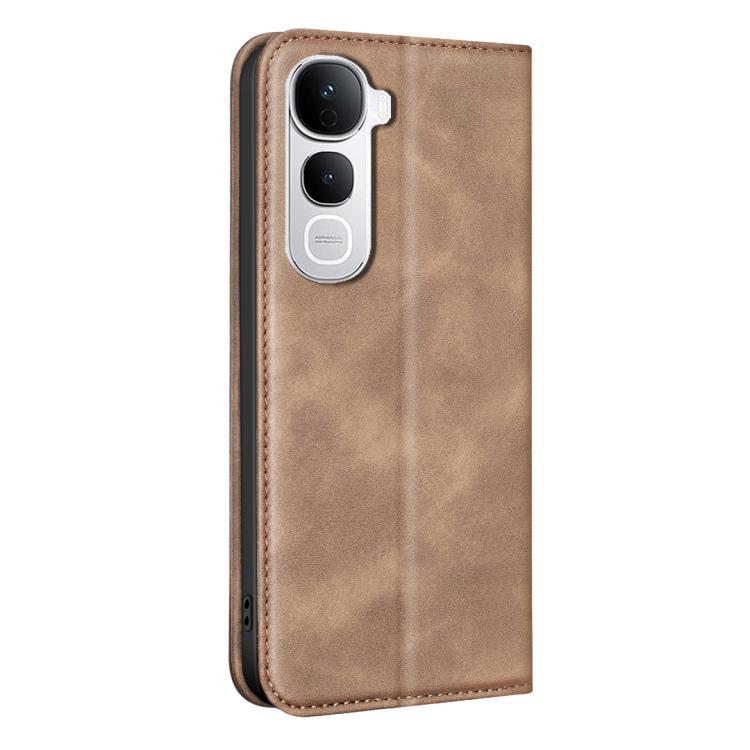 For vivo Y400 Pro 5G BINFEN COLOR Calfskin Texture Magnetic RFID Vegan Leather Phone Case